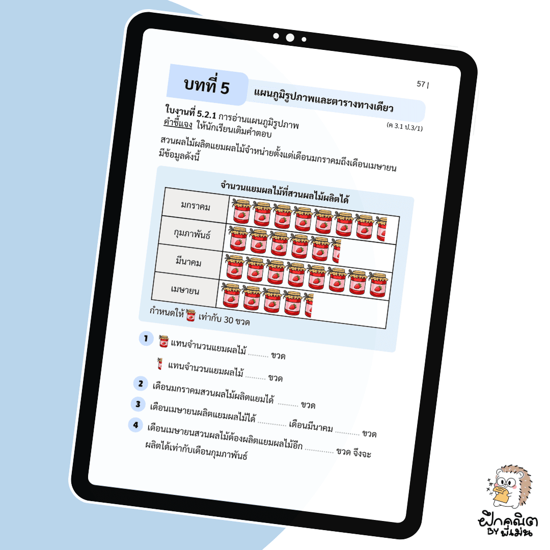 PDF แบบฝึกหัดณิต ป.3 (เทอม 1) พร้อมเฉลย