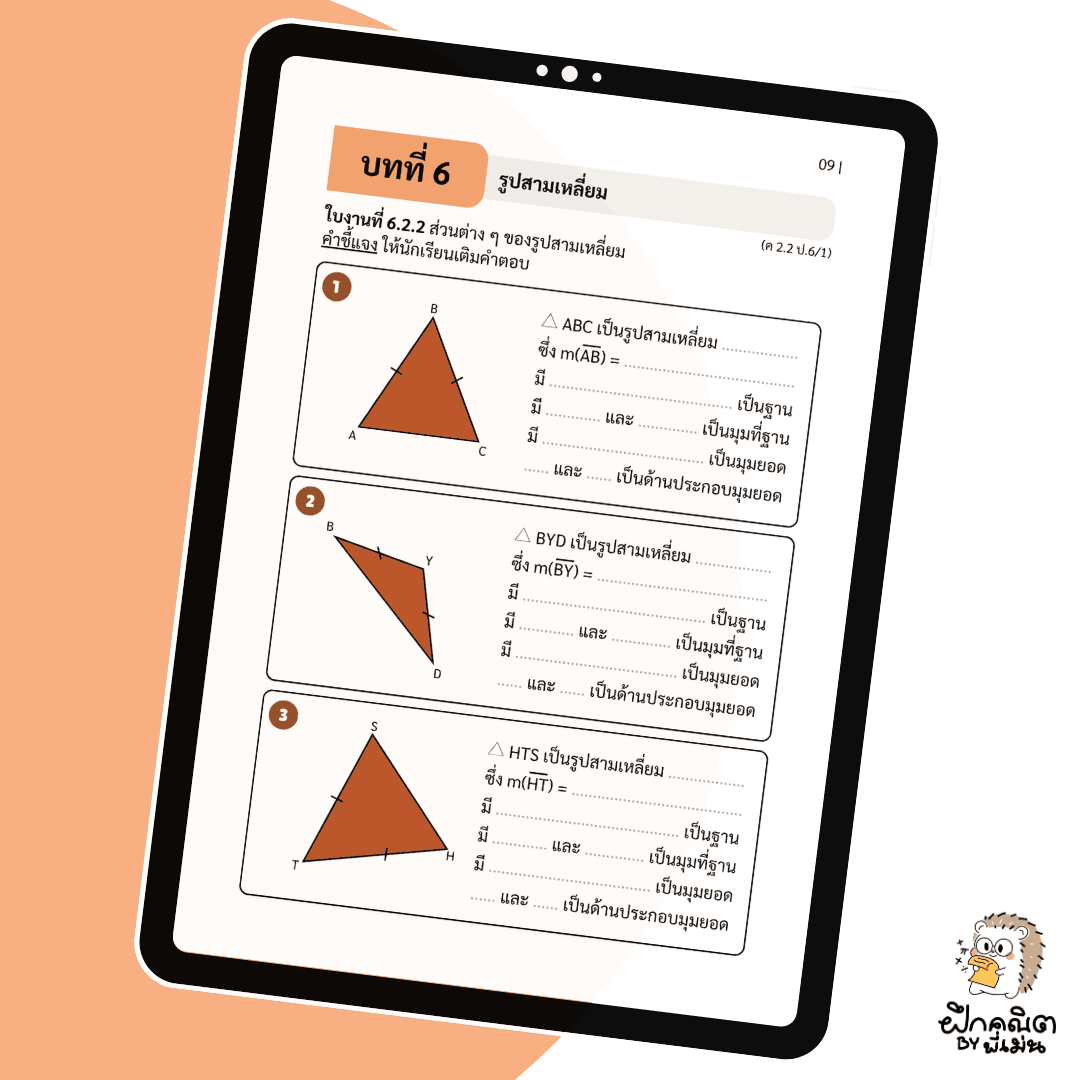 PDF แบบฝึกหัดคณิต ป.6 (เทอม 2) พร้อมเฉลย